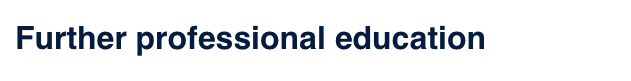 Further professional education